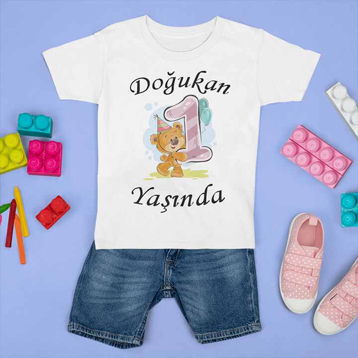 Çocuklara Özel Yaş Günü Tişört Baskıları