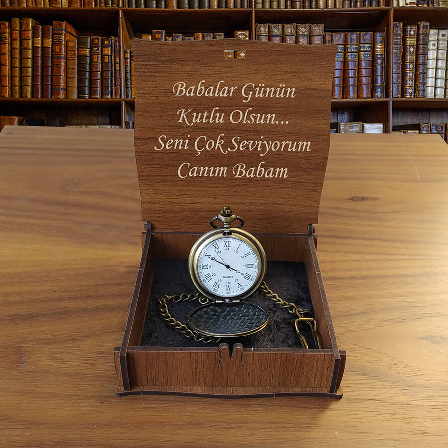 Babaya Hediye Resimli Cep Saati - Görsel 4
