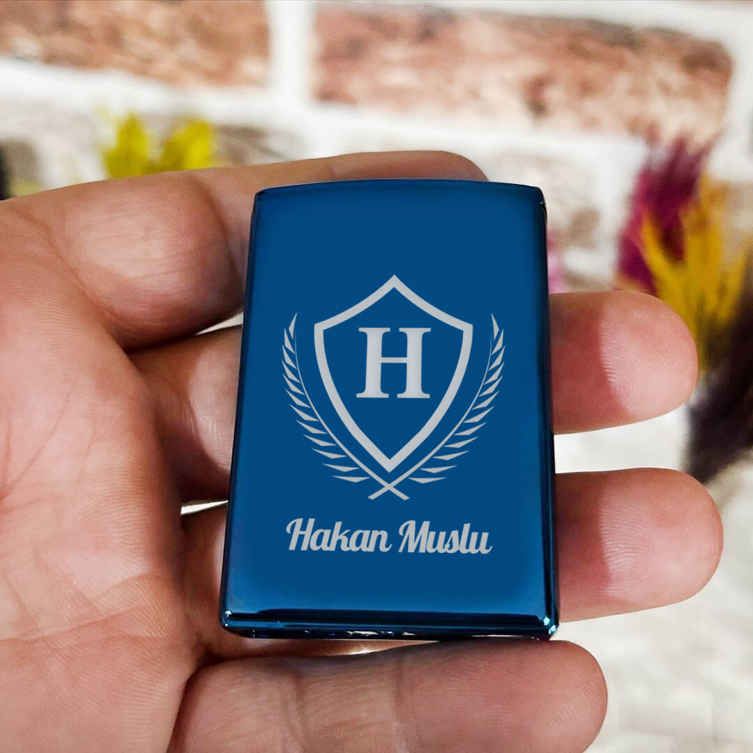 Sevgiliye Hediye Kaydırmalı Mavi Çakmak