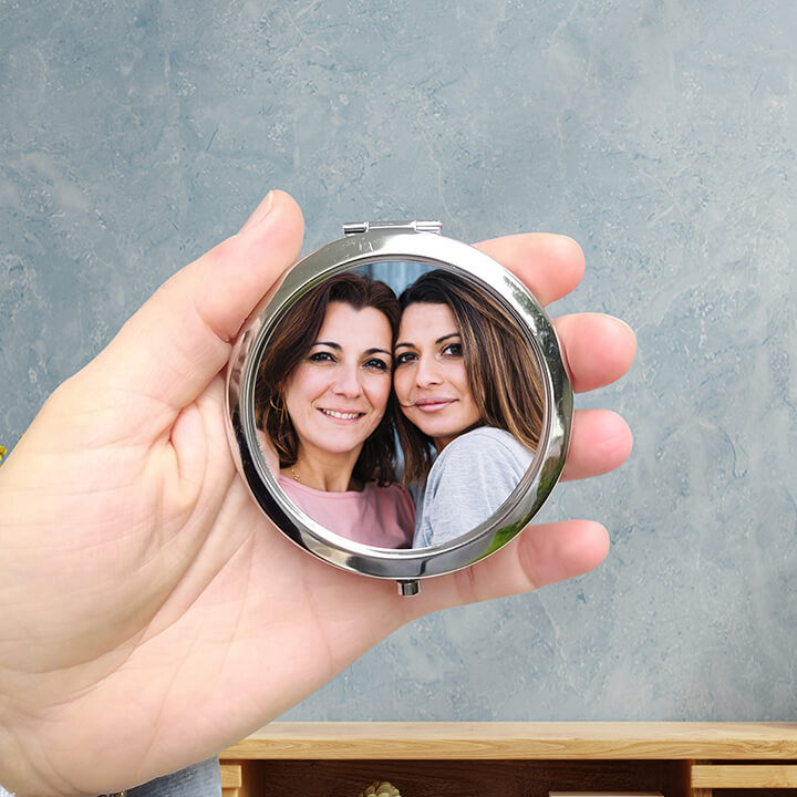 Anneye Hediye Resimli Cep Aynası