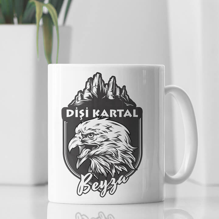 Yavru Kartal Baba Kartal Kupa Baskı - Görsel 6