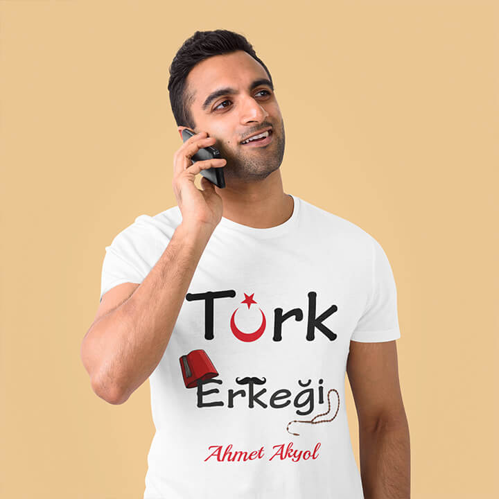 Türk Erkeği Tasarımlı Tişört Baskı
