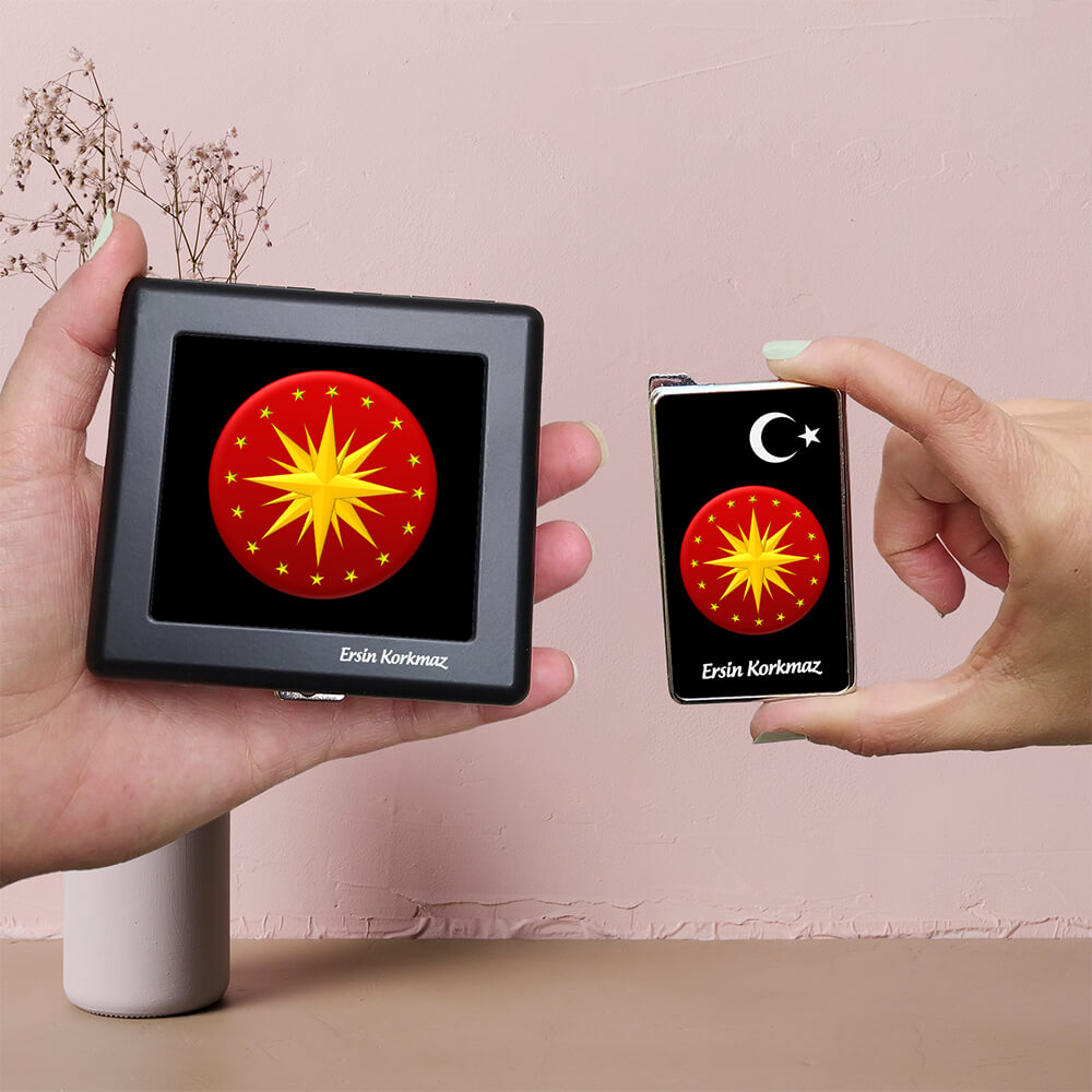 Cumhurbaşkanlığı Forsu Baskılı Sigara Kutusu Çakmak Seti