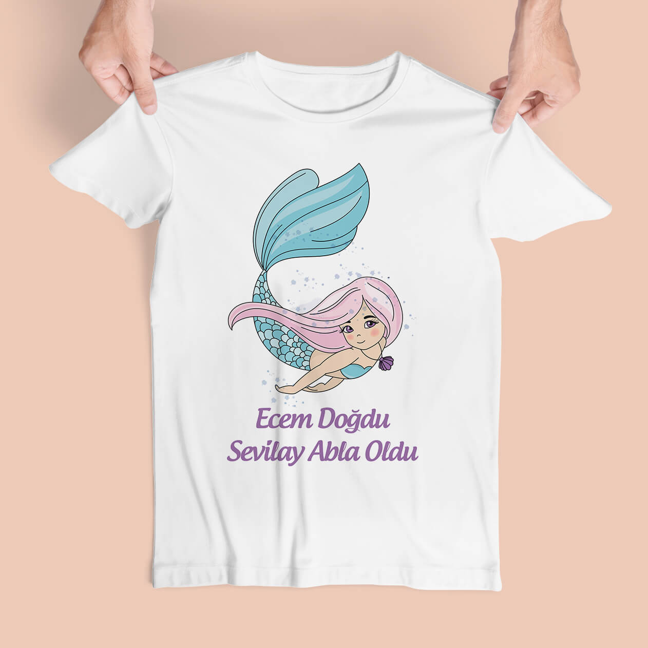 Deniz Kızı Tasarımlı Abla Oldu Tişört