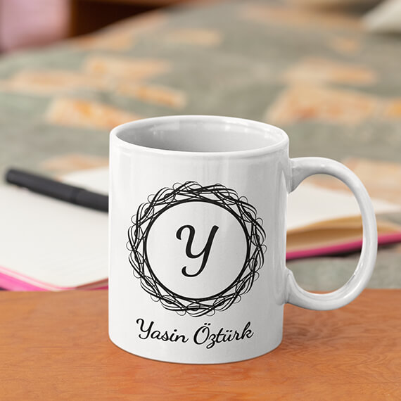 İsme Özel Beyaz Kupa Bardak