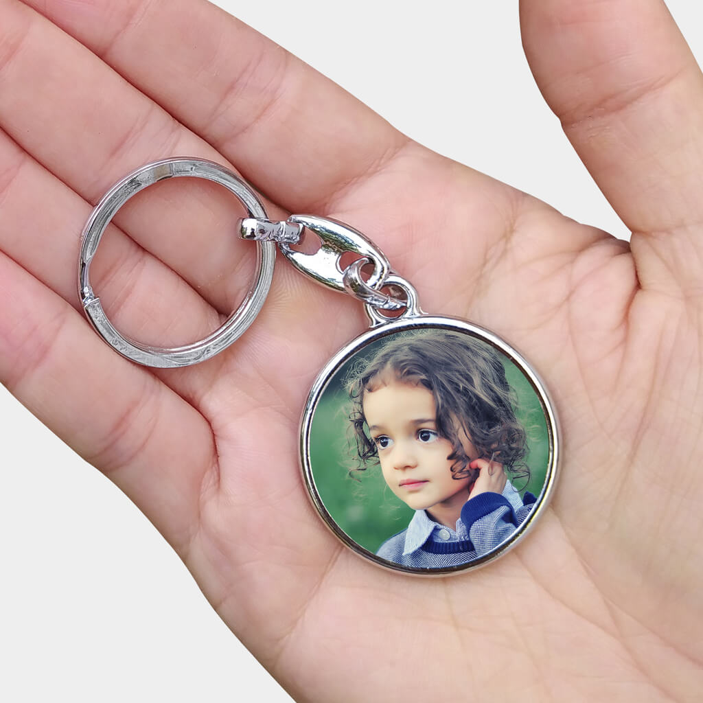Serçe Fotoğrafı Baskılı Gümüş Metal Anahtarlık - Görsel 2