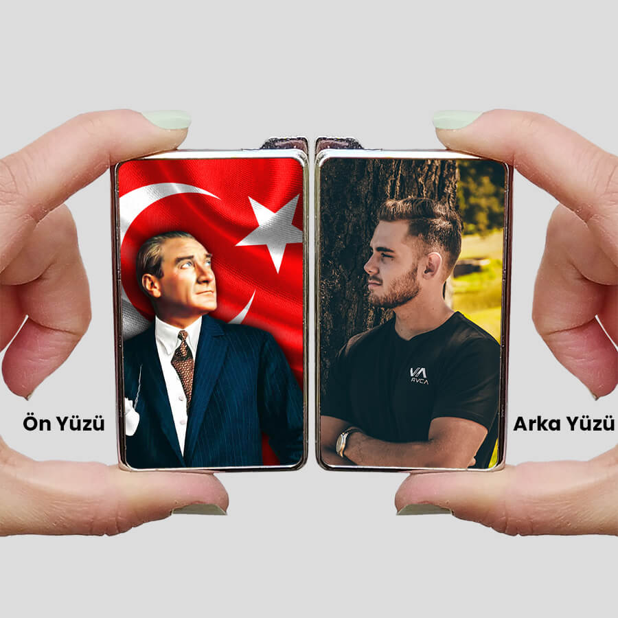 Atatürk Detaylı Özel Gün Hediyesi Resimli Çakmak
