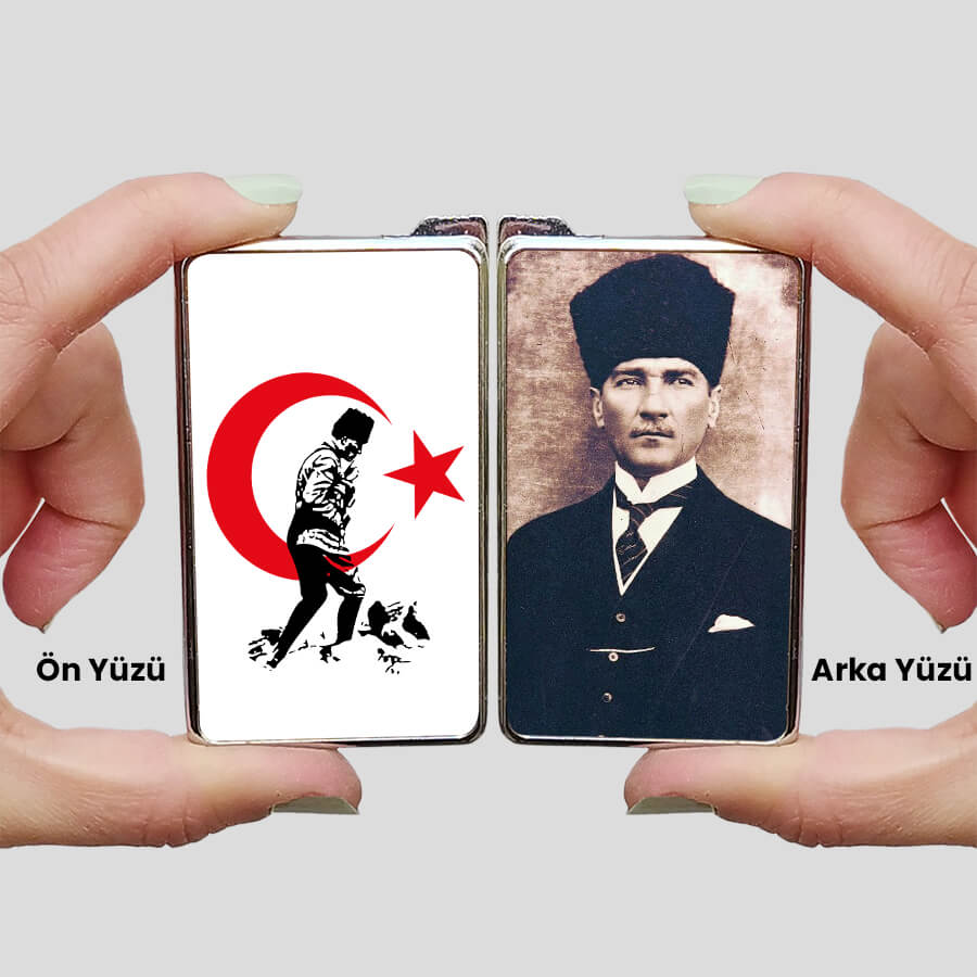 Ay Yıldız ve Ata Baskılı Özel Hediye Çakmak