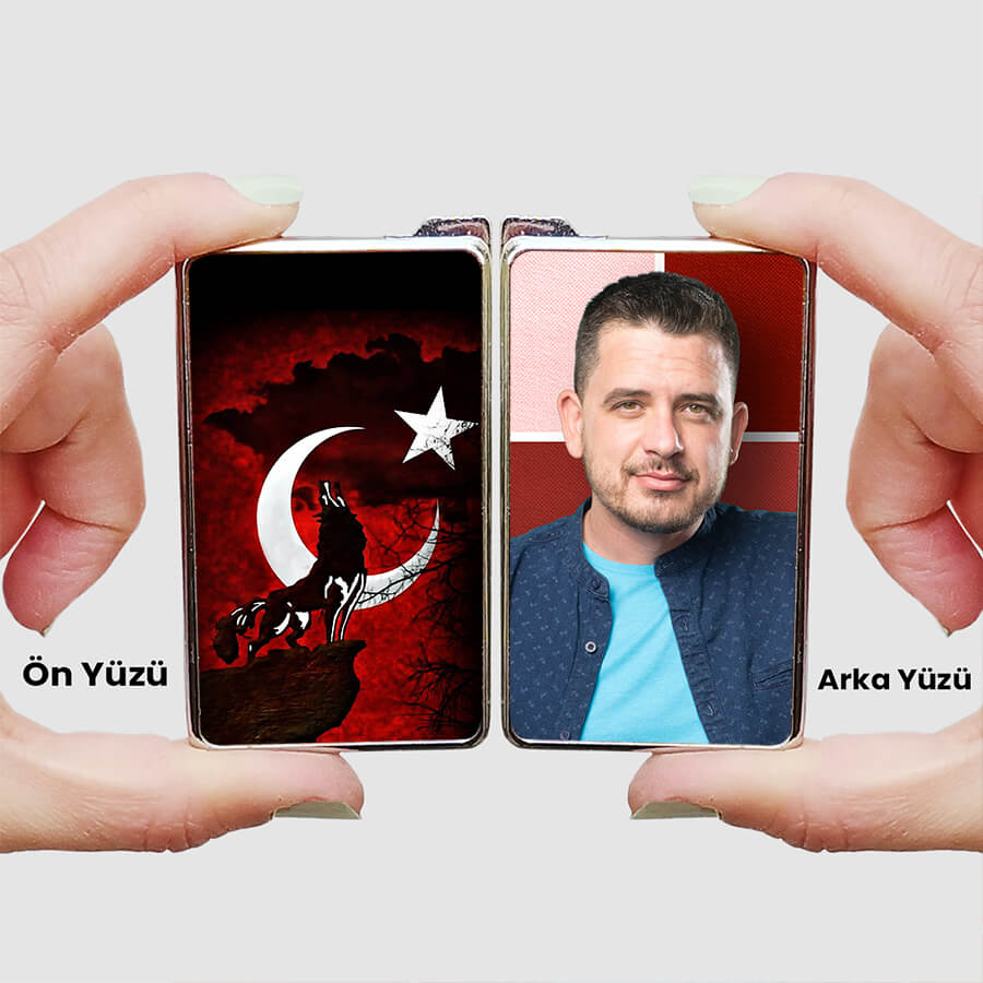 Ay Yıldız Ve Kurt Tasarımlı Çakmak