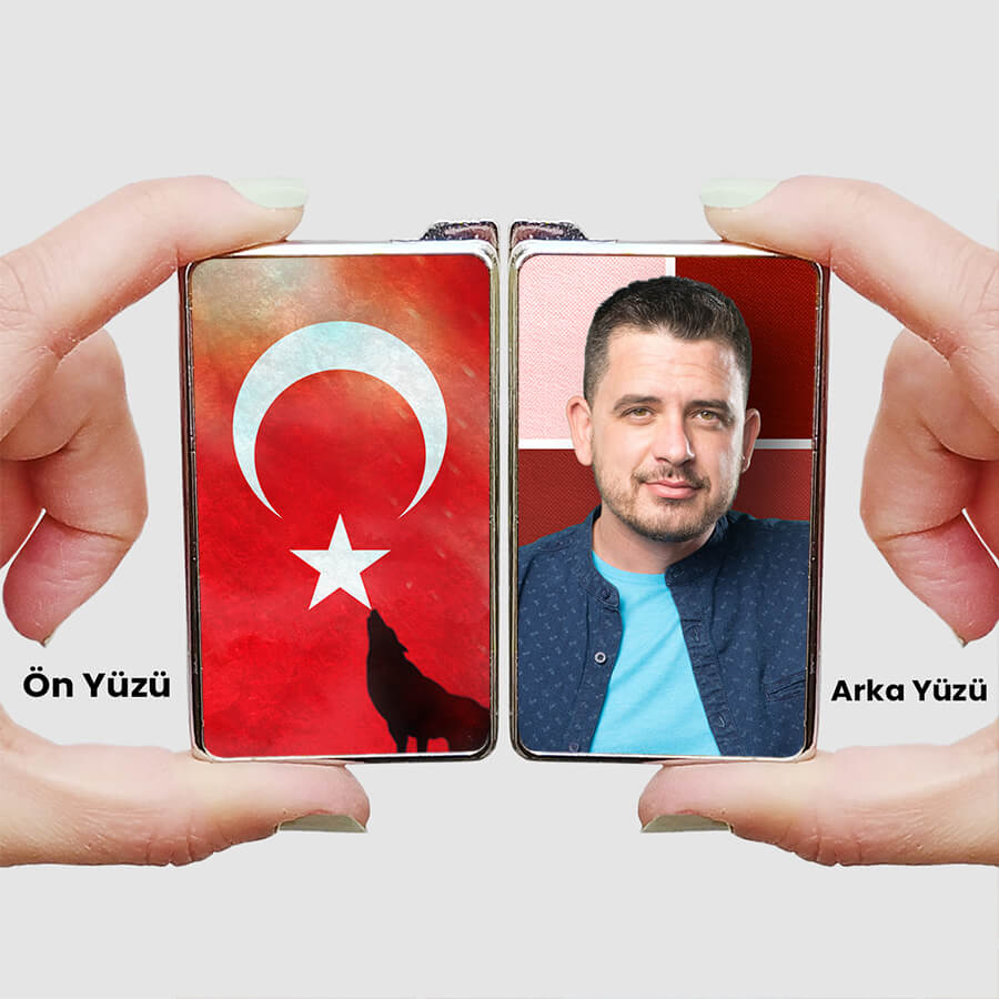 Kişiye Özel Fotoğraf Baskılı ve Bayrak Tasarımlı Çakmak
