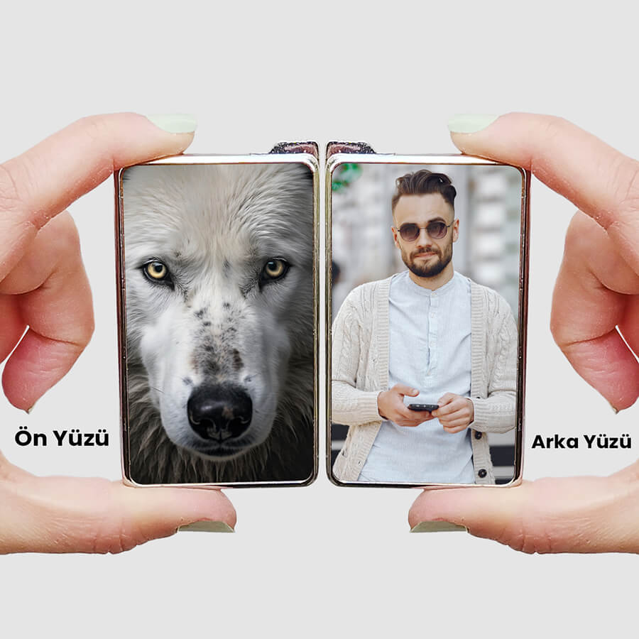 Kurt Silueti Ve Kişiye Özel Fotoğraflı Çakmak