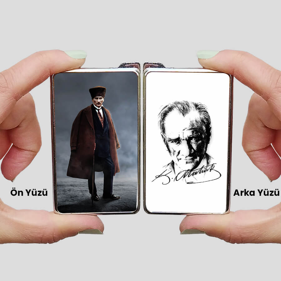Mustafa Kemal Atatürk Baskılı ve İmzalı Çakmak