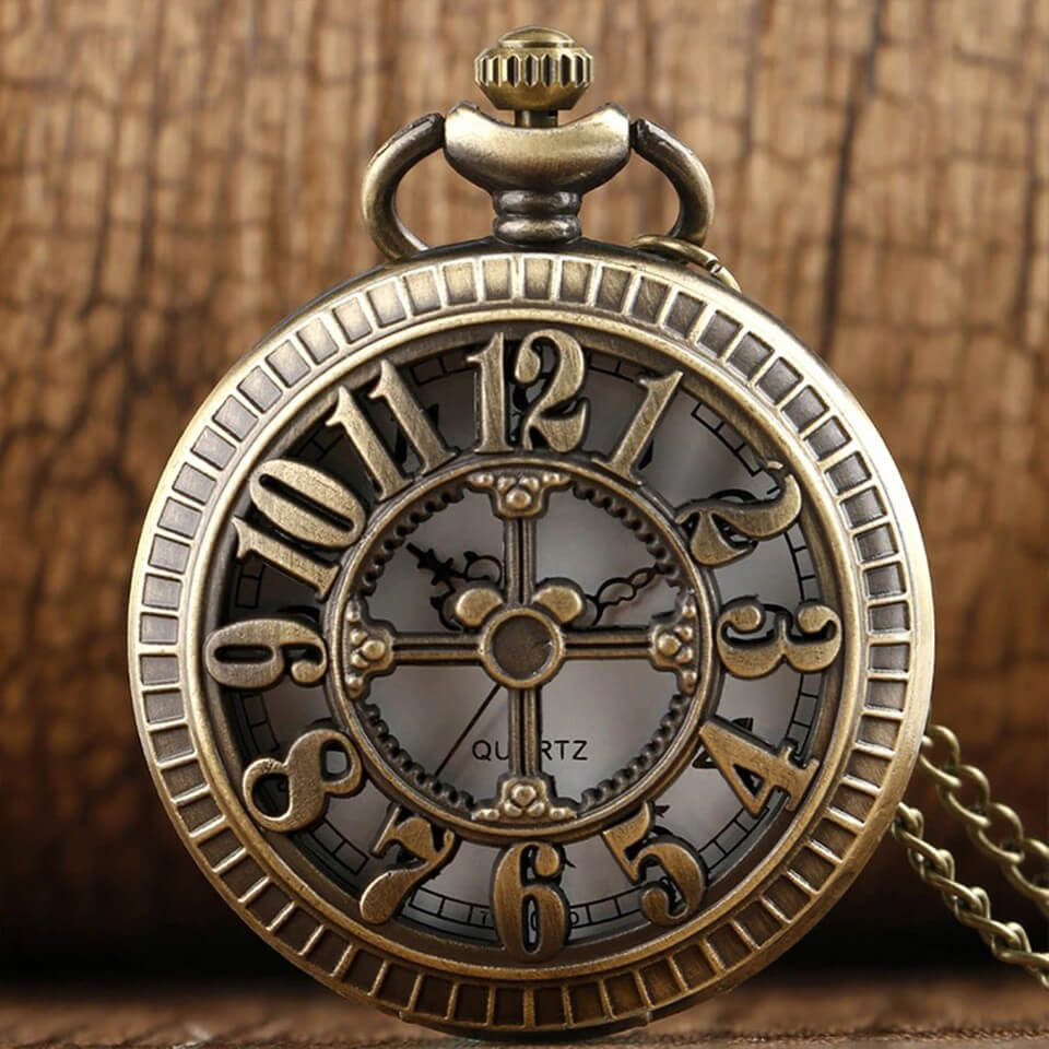 Quartz Rakamlı Retro Cep Saati - Görsel 4