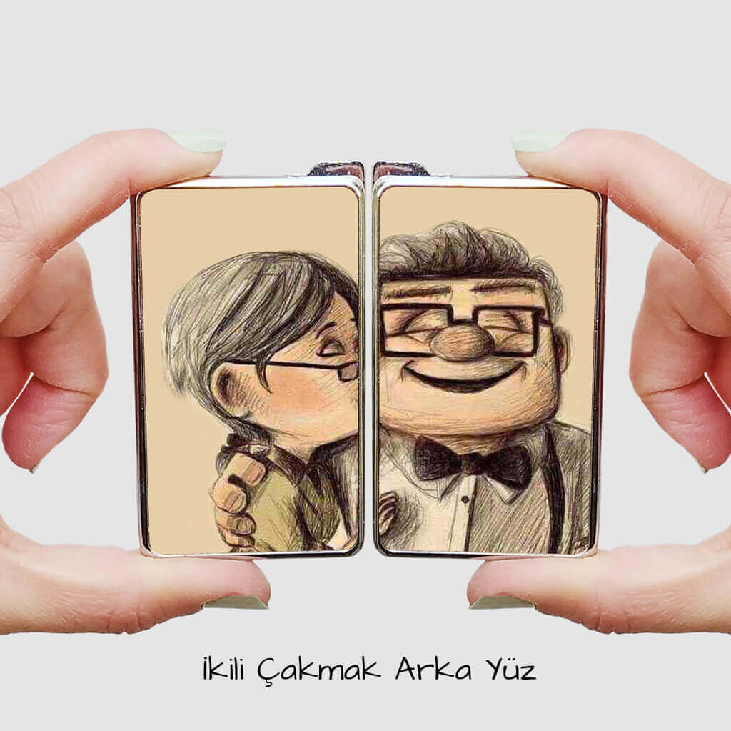 Sevgililere Özel İkili Çakmak Baskı
