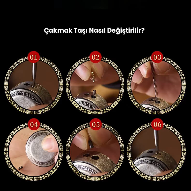 Sevgiliye Hediye Retro Klasik Benzinli Resimli Çakmak - Görsel 5