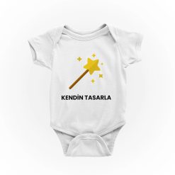 Kısa Kollu Bebek Zıbını Tasarla baskılı bebek body