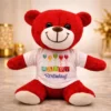Happy Birthday Peluş Kırmızı Ayı