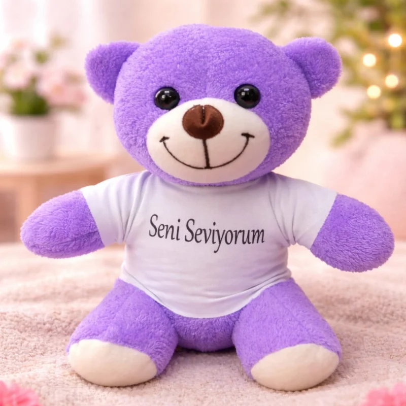 Seni Seviyorum Tişörtlü Peluş Ayı