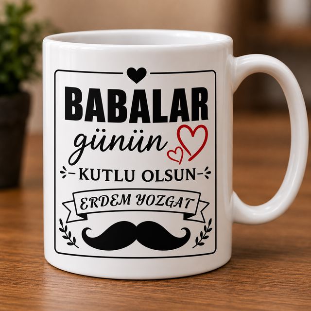 Kişiye özel hediye Babalar Günü kupa bardağı