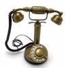 Retro tasarım pirinç dekoratif eski tip telefon modeli