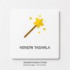 Kişiye özel fotoğraflı metal plaka 10x10 cm